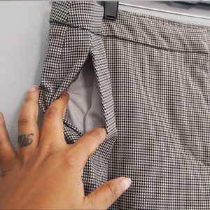 Brown and Cream Dress Pants Straight Leg